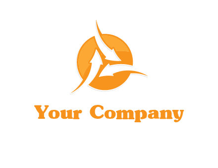 arrows inside circle logo
