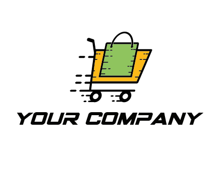 shopping bag in shopping cart