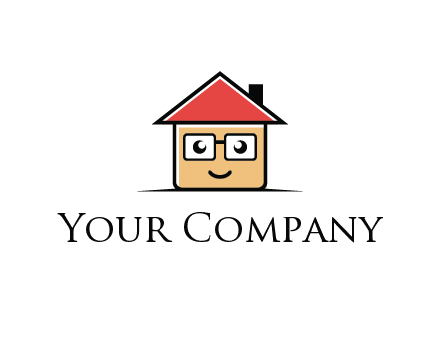 cute little home with face